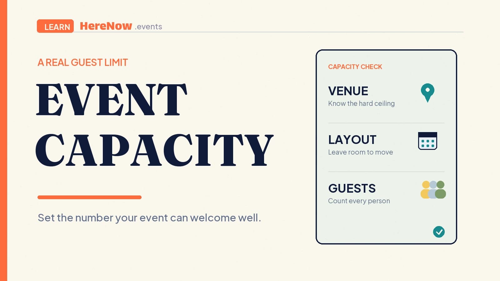 HereNow editorial cover for What is event capacity?