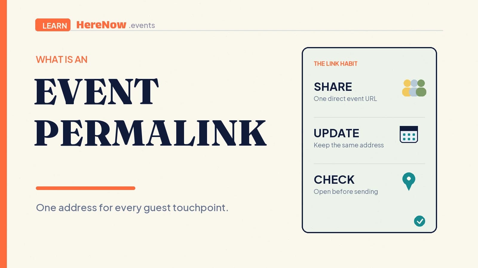 HereNow editorial cover for What is an event permalink?