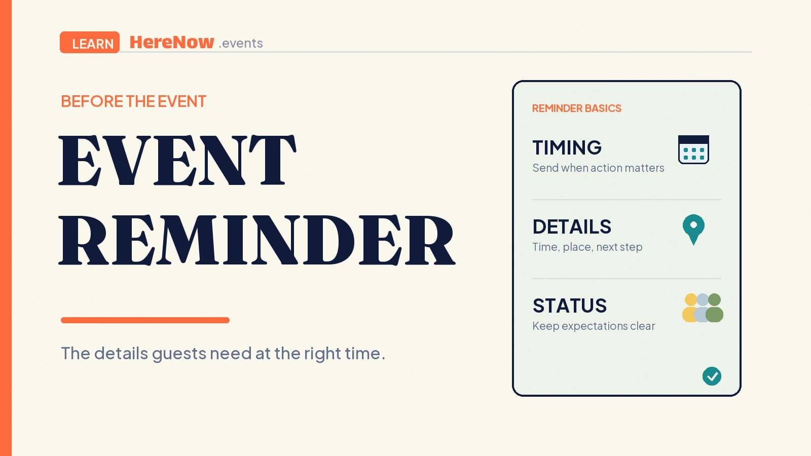 HereNow editorial cover for What is an event reminder?