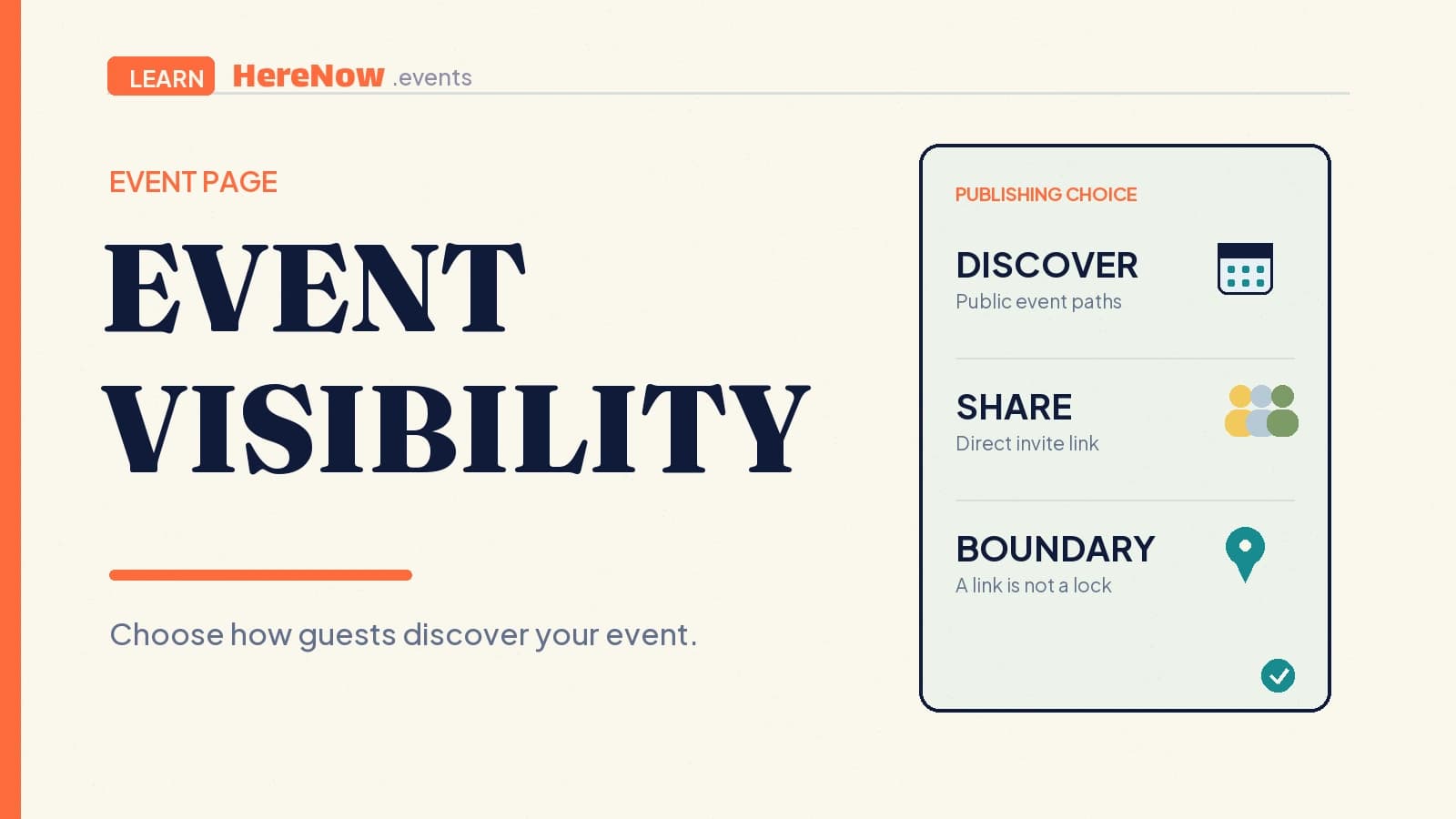 HereNow editorial cover for What is event visibility?