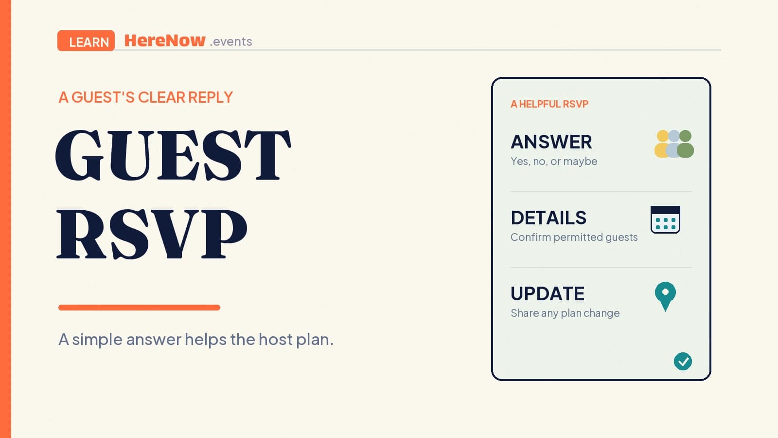 HereNow editorial cover for What is a guest RSVP?