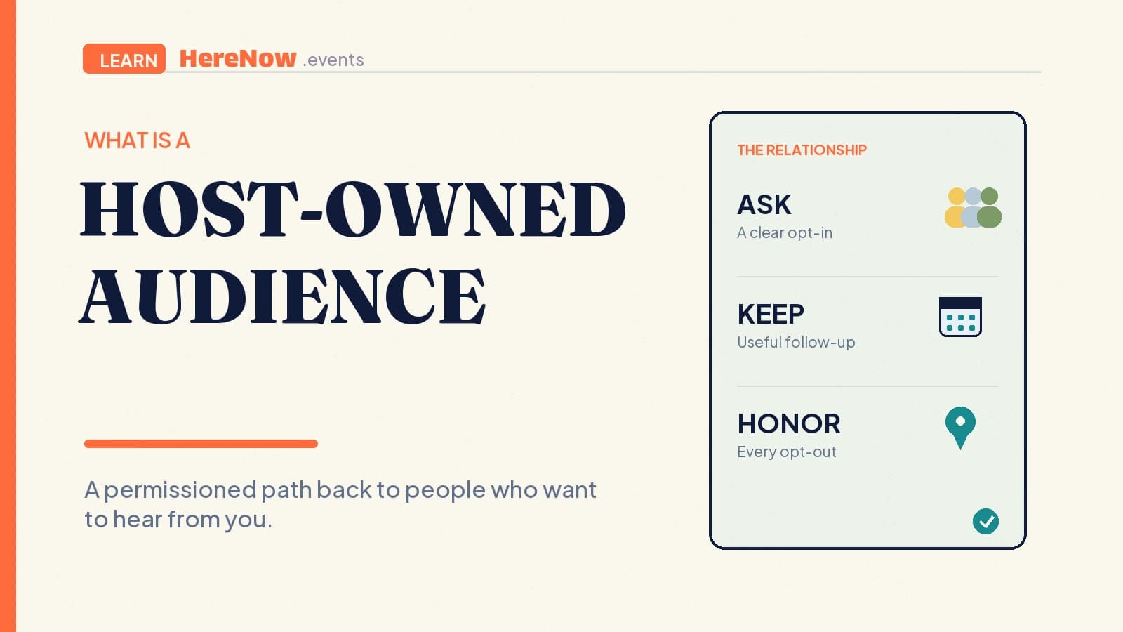 HereNow editorial cover for What is a host-owned audience?