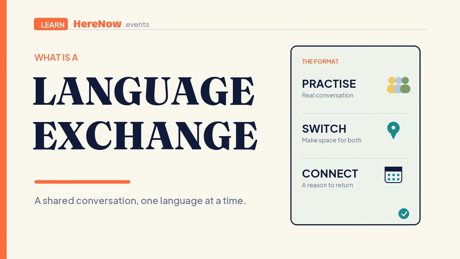 HereNow editorial cover for What is a language exchange?