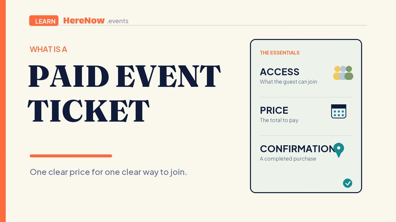 HereNow editorial cover for What is a paid event ticket?