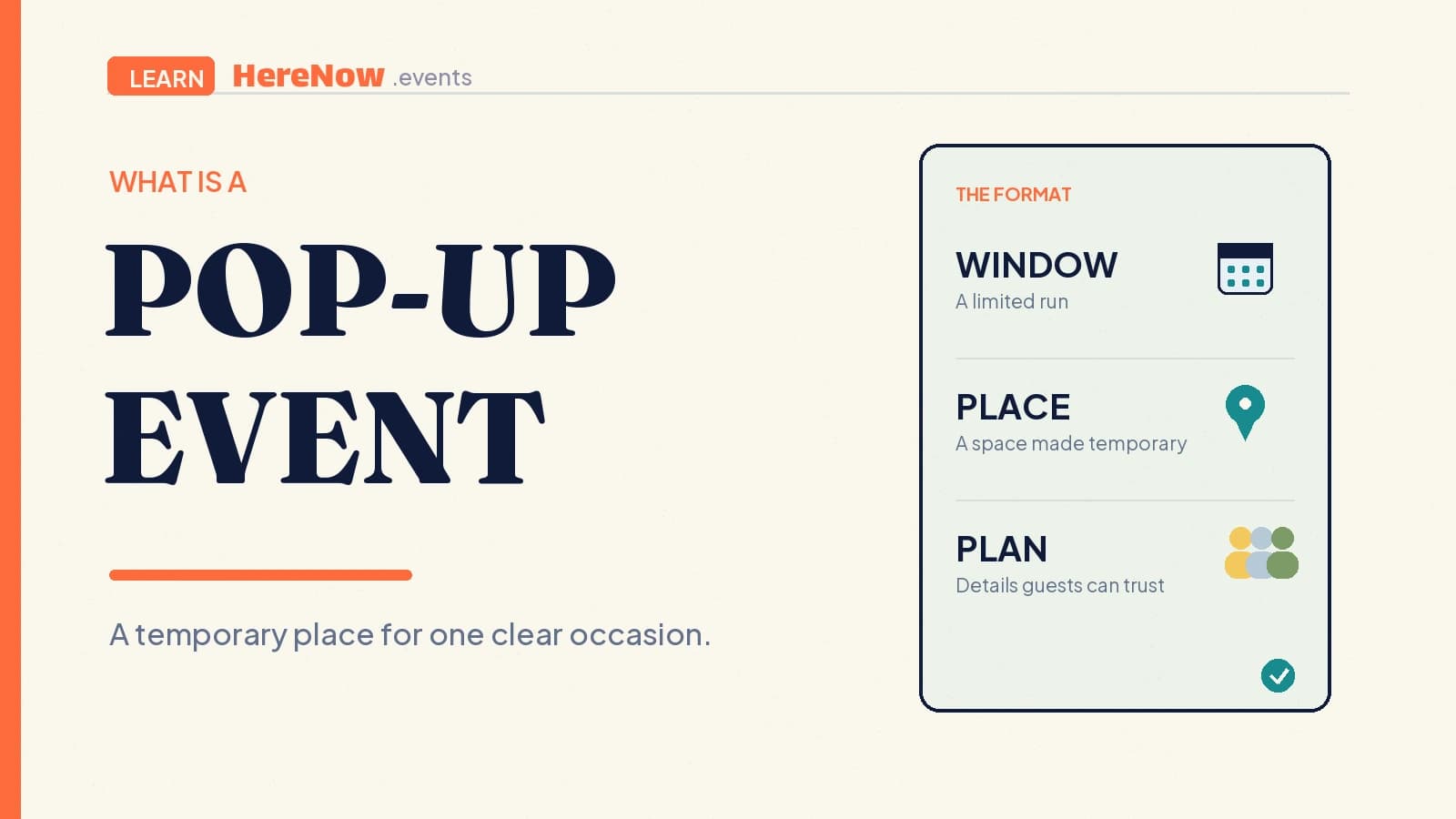 HereNow editorial cover for What is a pop-up event?