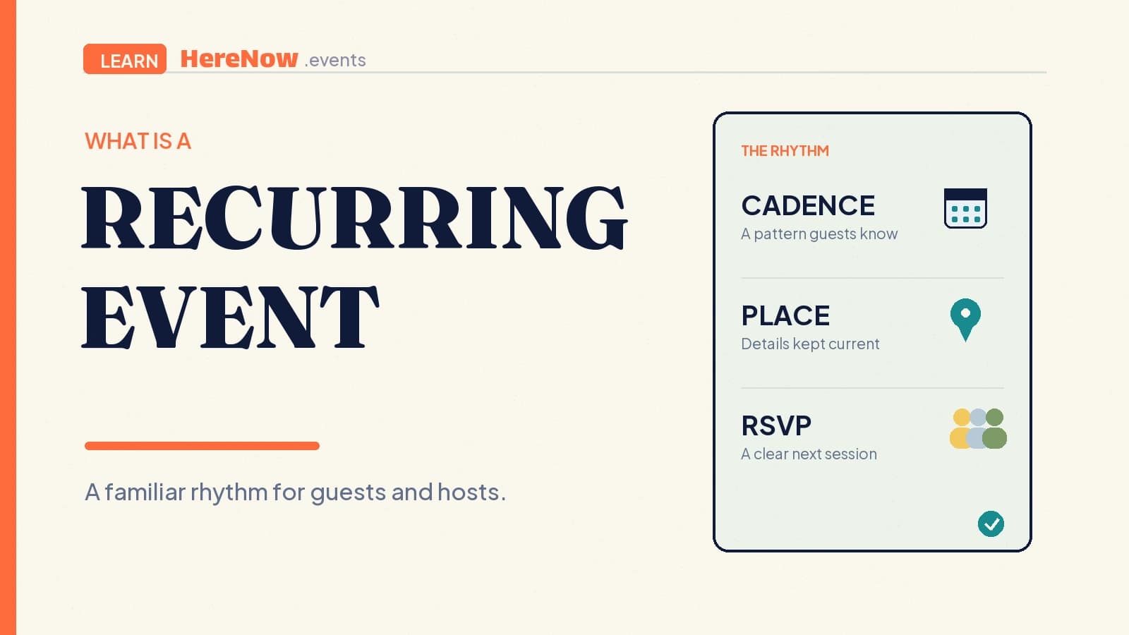 HereNow editorial cover for What is a recurring event?