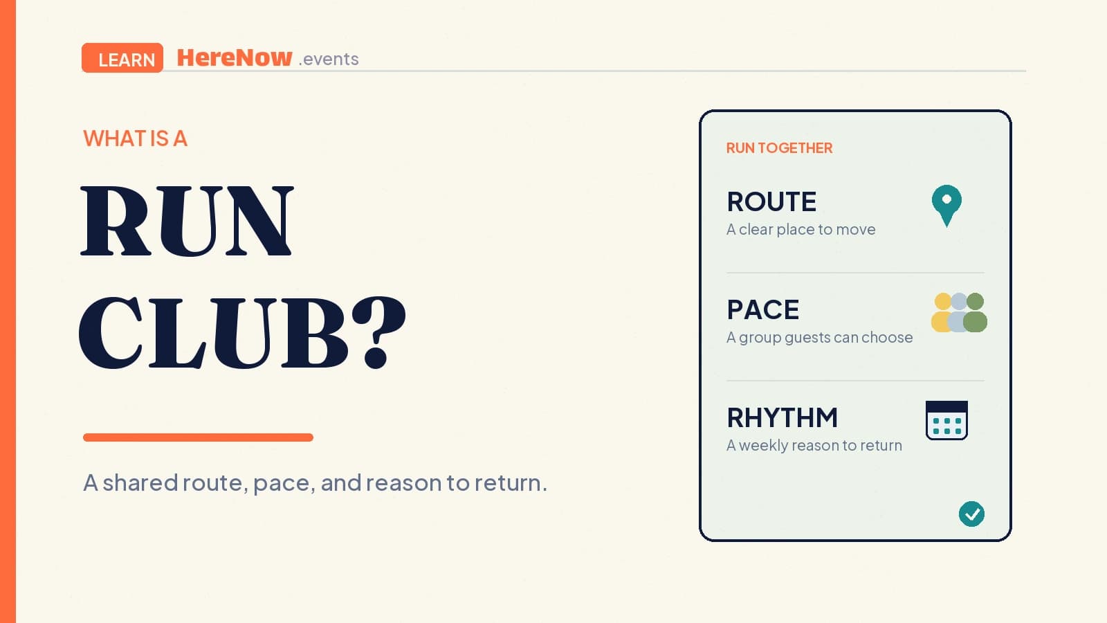 HereNow editorial cover for What is a run club?
