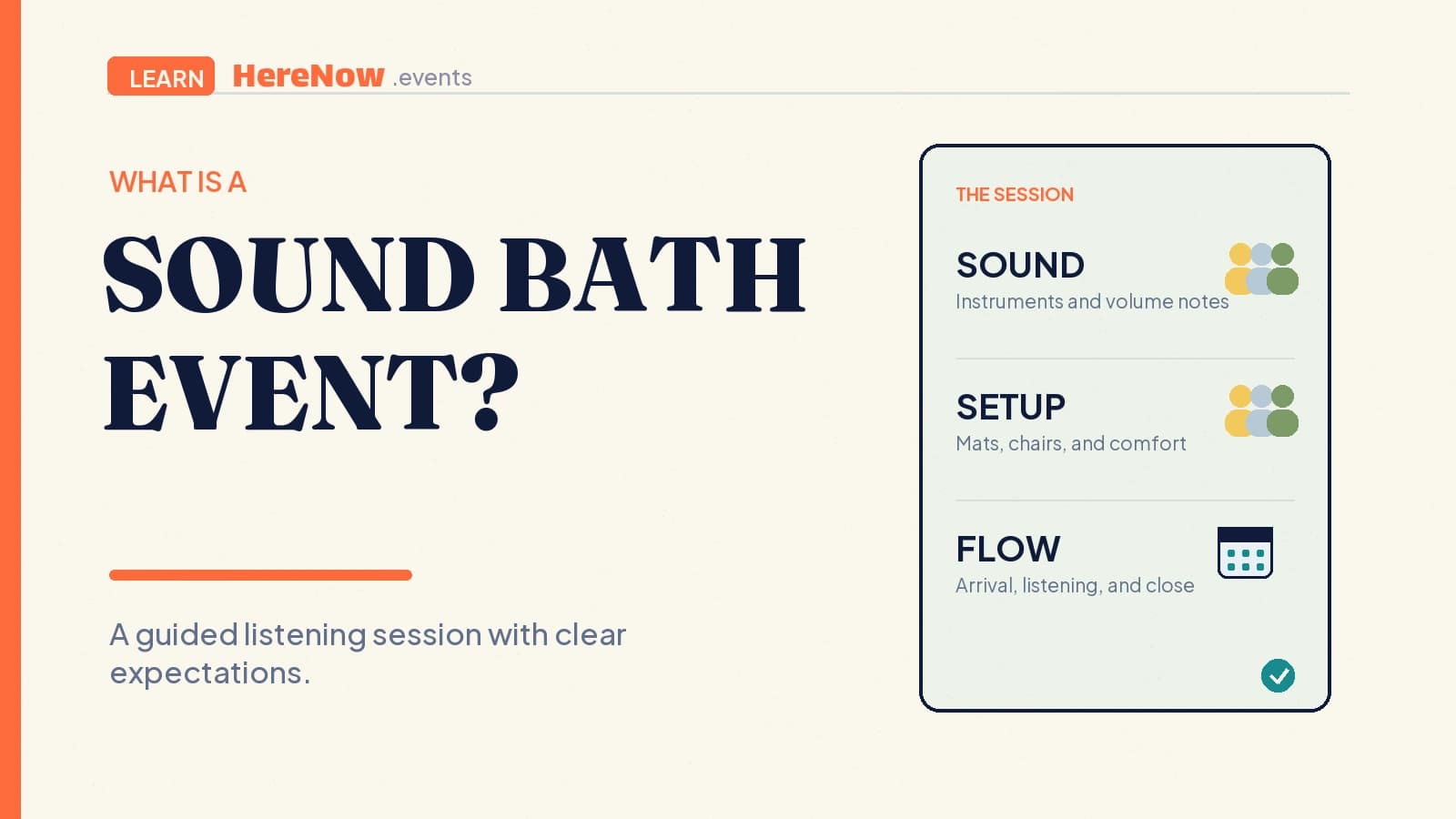HereNow editorial cover for What is a sound bath event?