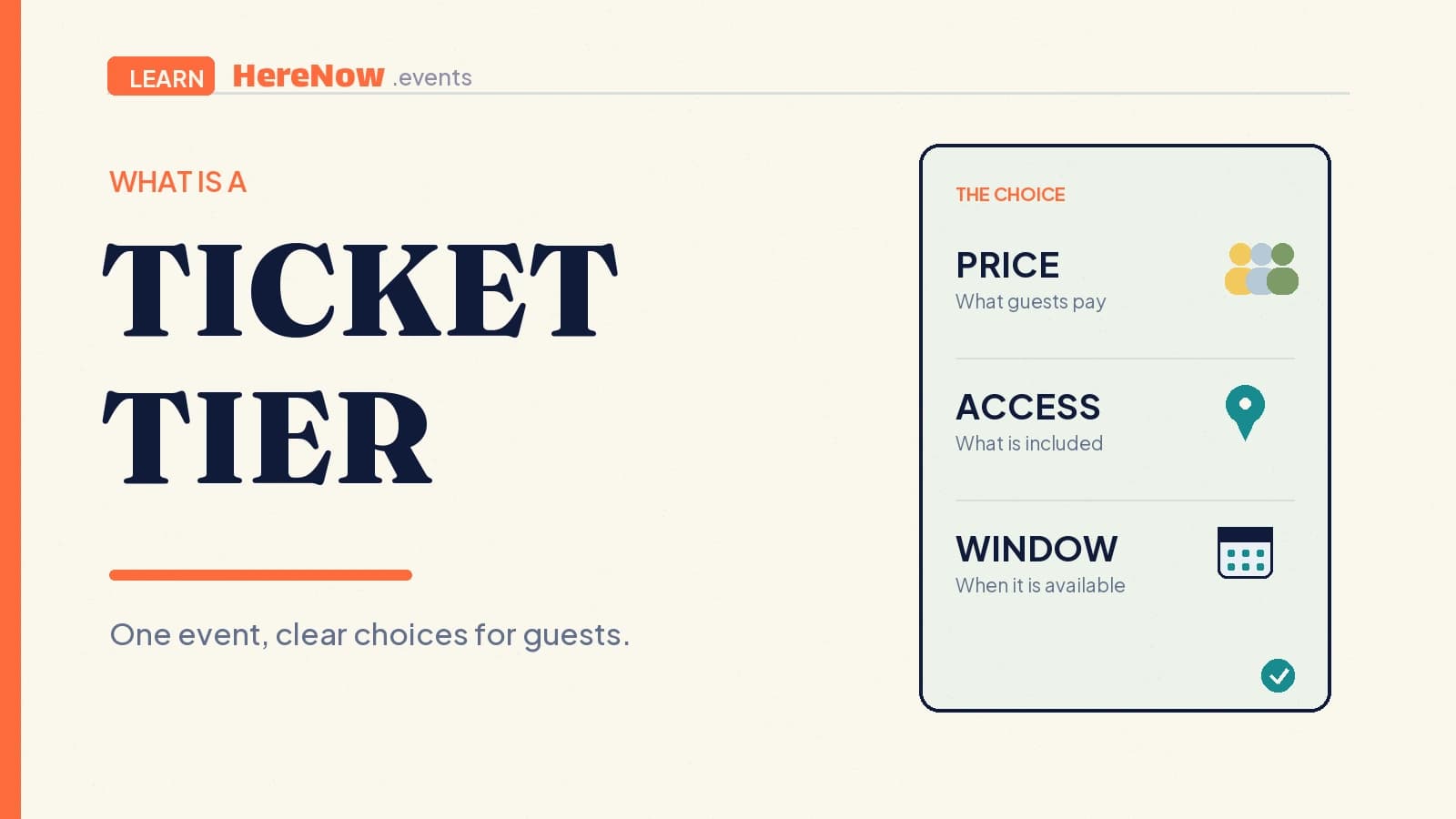 HereNow editorial cover for What is a ticket tier?