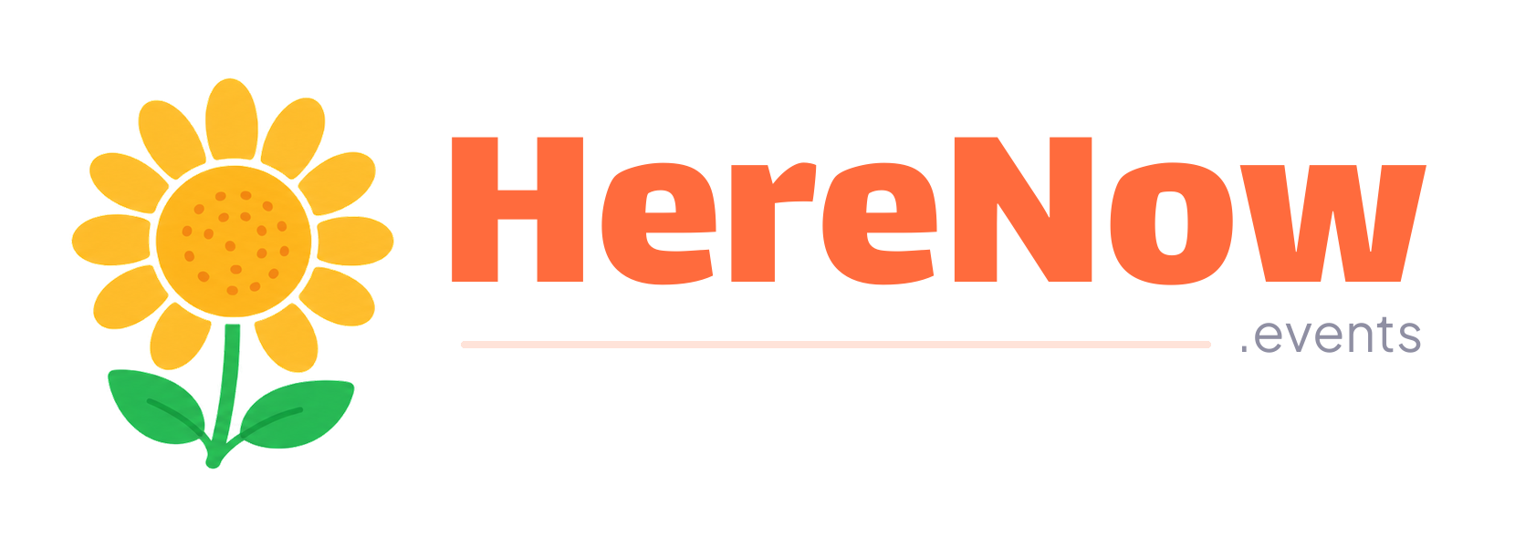 HereNow.events horizontal color logo