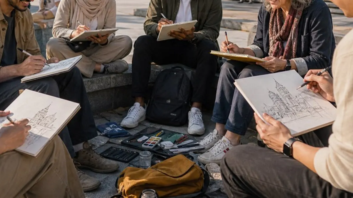 Urban Sketching Meetup event template cover