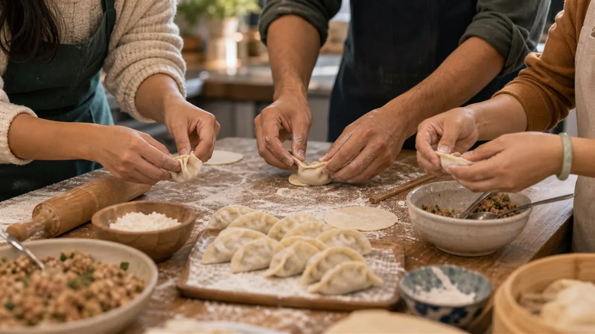 Dumpling Making Party event template cover